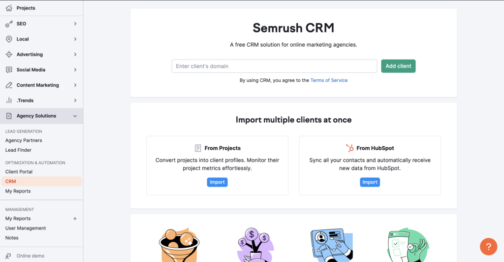 Semrush: AI CRM Tools